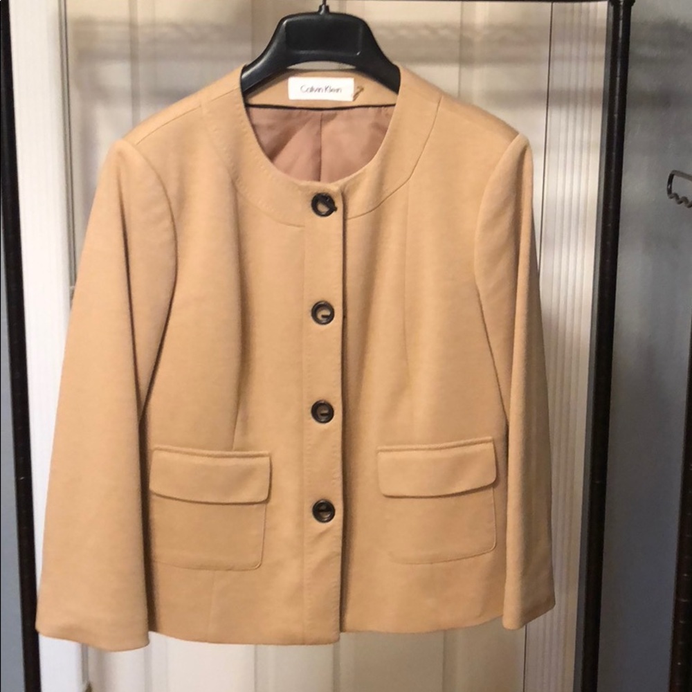 Tan Calvin Klein blazer